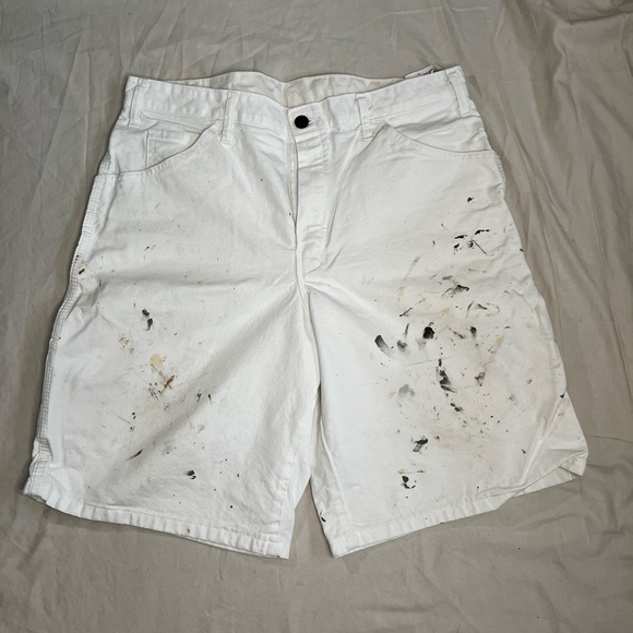 Men's White painters shorts - Picture 1 of 6